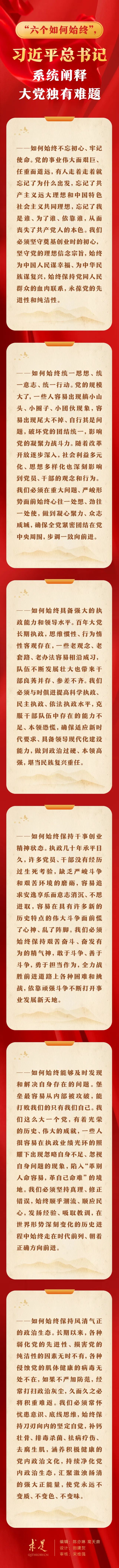 “六個如何始終”，習近平總書記系統(tǒng)闡釋大黨獨有難題